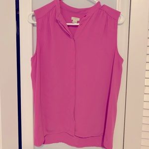 J. Crew Fuchsia Sleeveless Blouse
